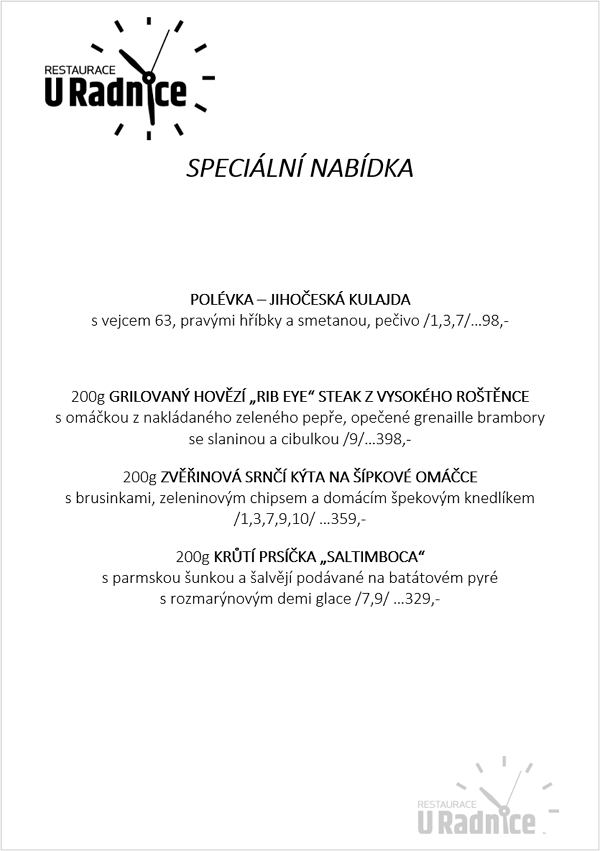 Svatomartinské menu 2023