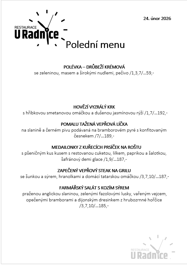 Svatomartinské menu 2023