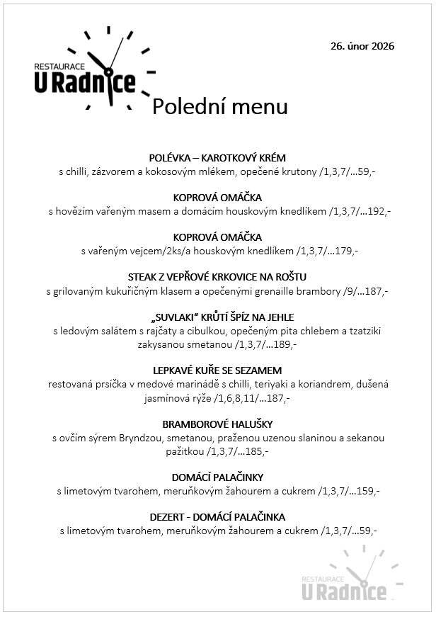 Svatomartinské menu 2023