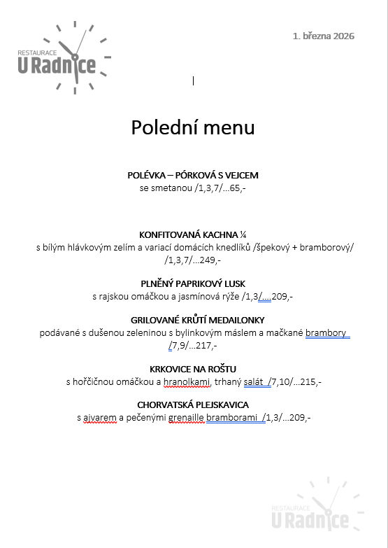 Svatomartinské menu 2023