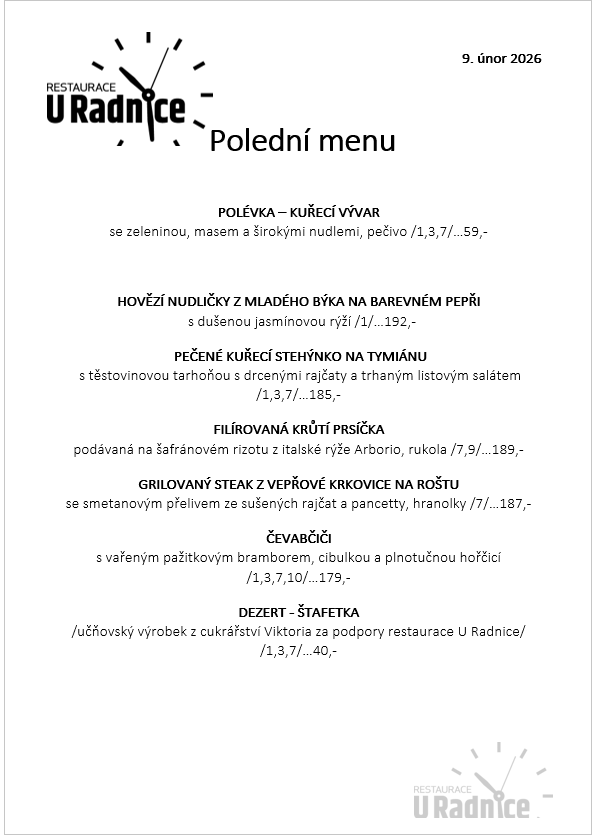 Svatomartinské menu 2023