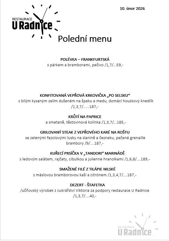 Svatomartinské menu 2023