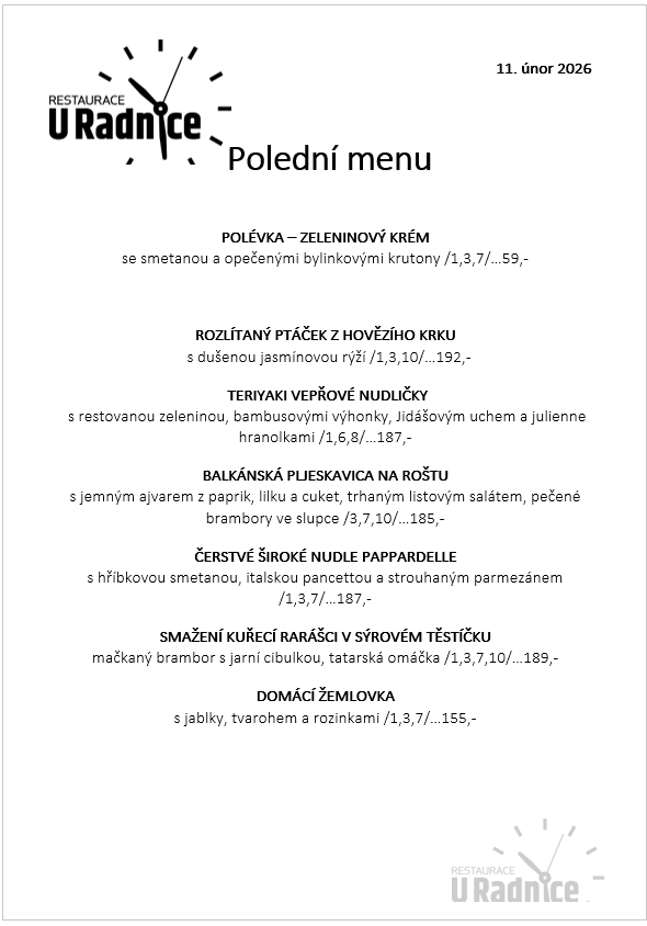 Svatomartinské menu 2023