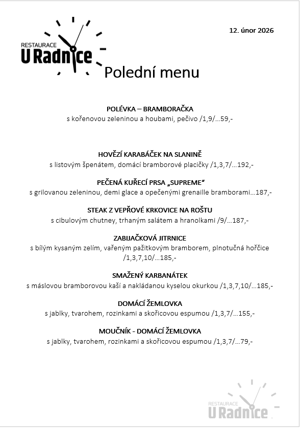 Svatomartinské menu 2023