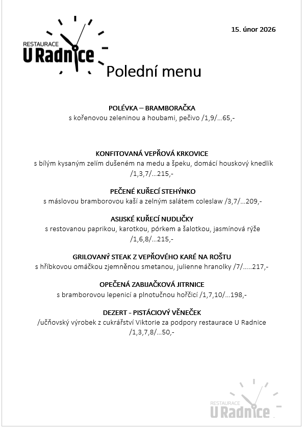 Svatomartinské menu 2023