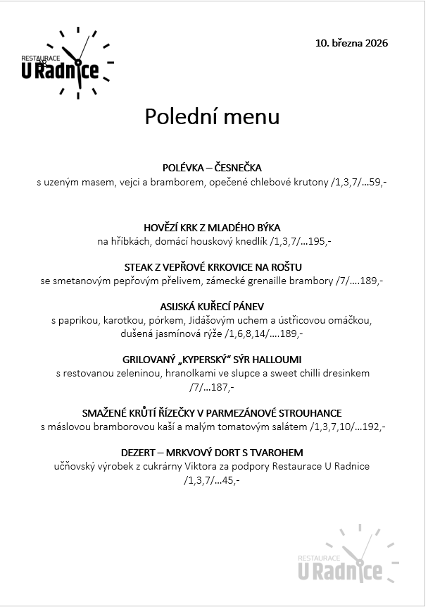 Svatomartinské menu 2023