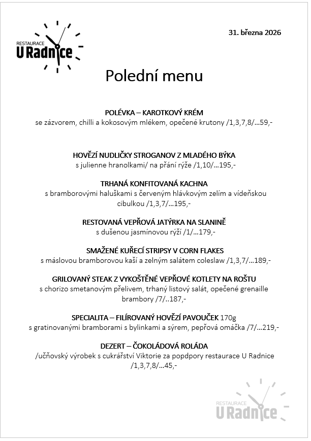 Svatomartinské menu 2023