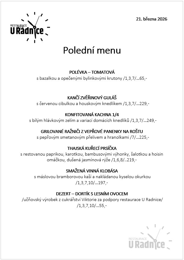 Svatomartinské menu 2023