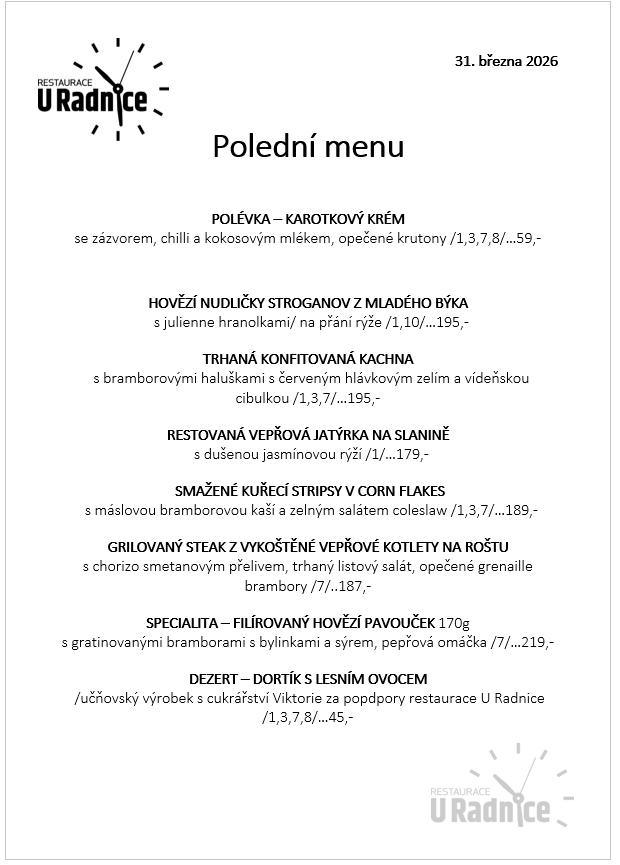 Svatomartinské menu 2023