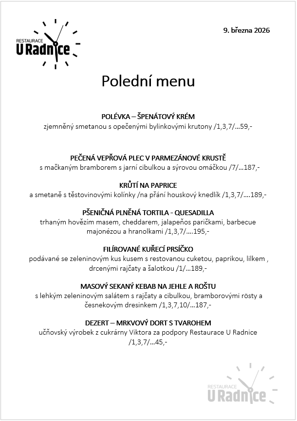 Svatomartinské menu 2023