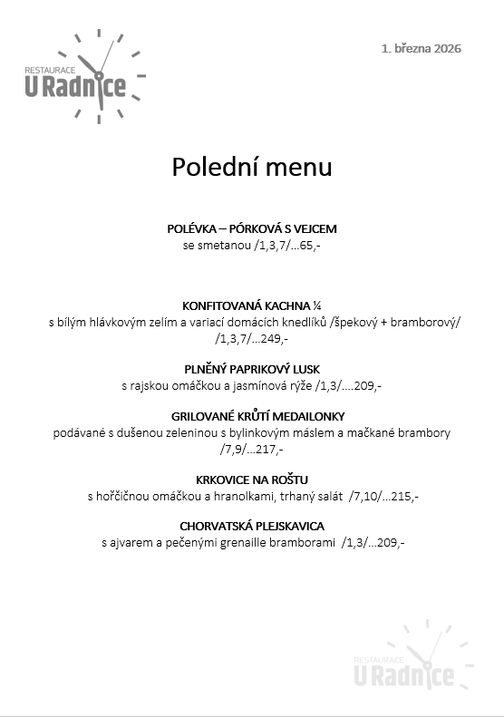 Svatomartinské menu 2023