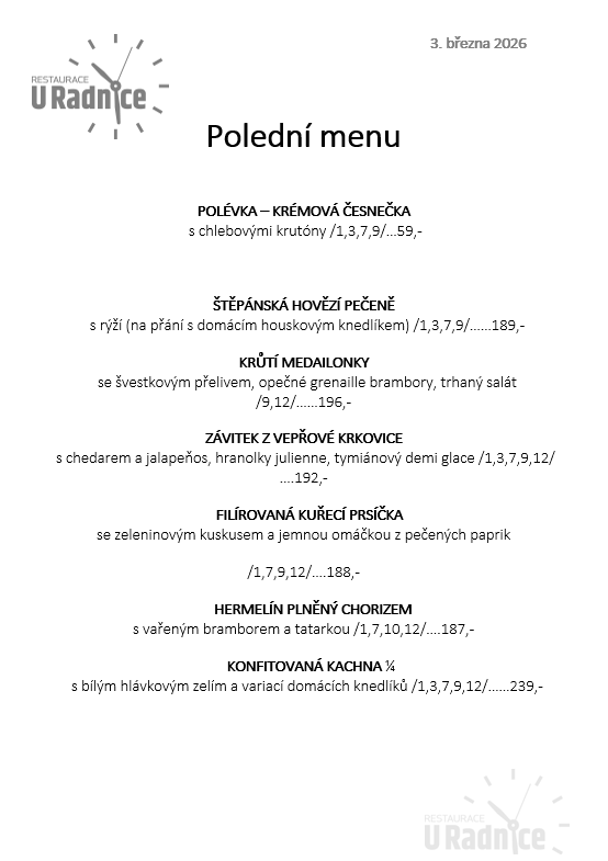 Svatomartinské menu 2023