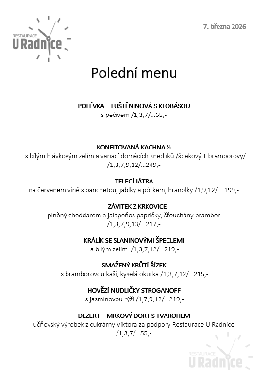 Svatomartinské menu 2023