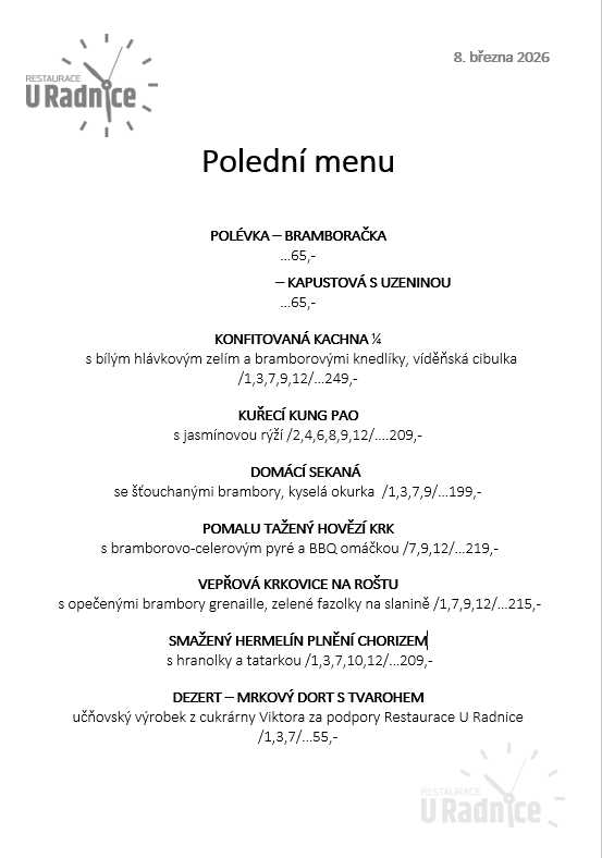 Svatomartinské menu 2023