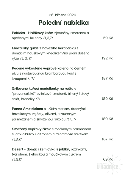 Svatomartinské menu 2023
