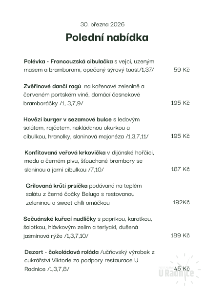 Svatomartinské menu 2023