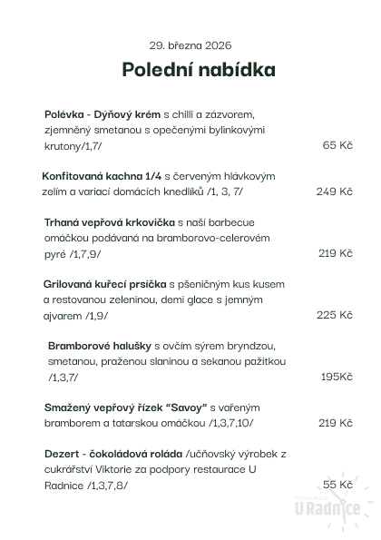 Svatomartinské menu 2023