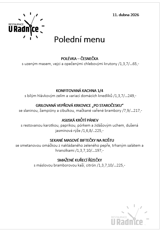 Svatomartinské menu 2023