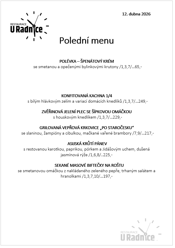 Svatomartinské menu 2023