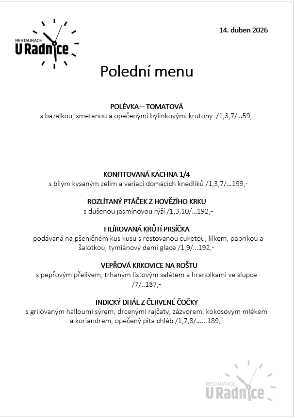 Svatomartinské menu 2023