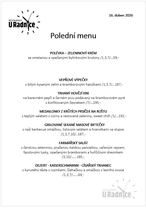 Svatomartinské menu 2023