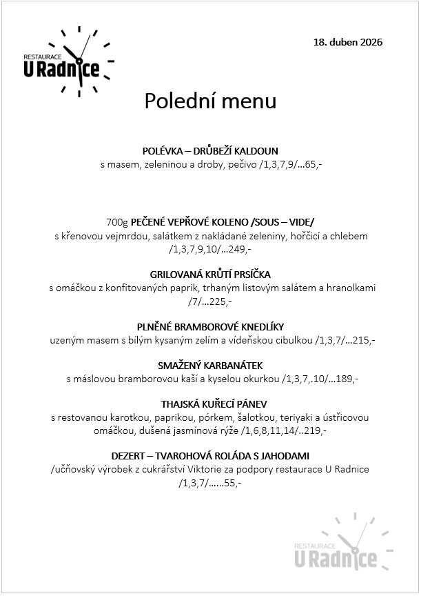 Svatomartinské menu 2023