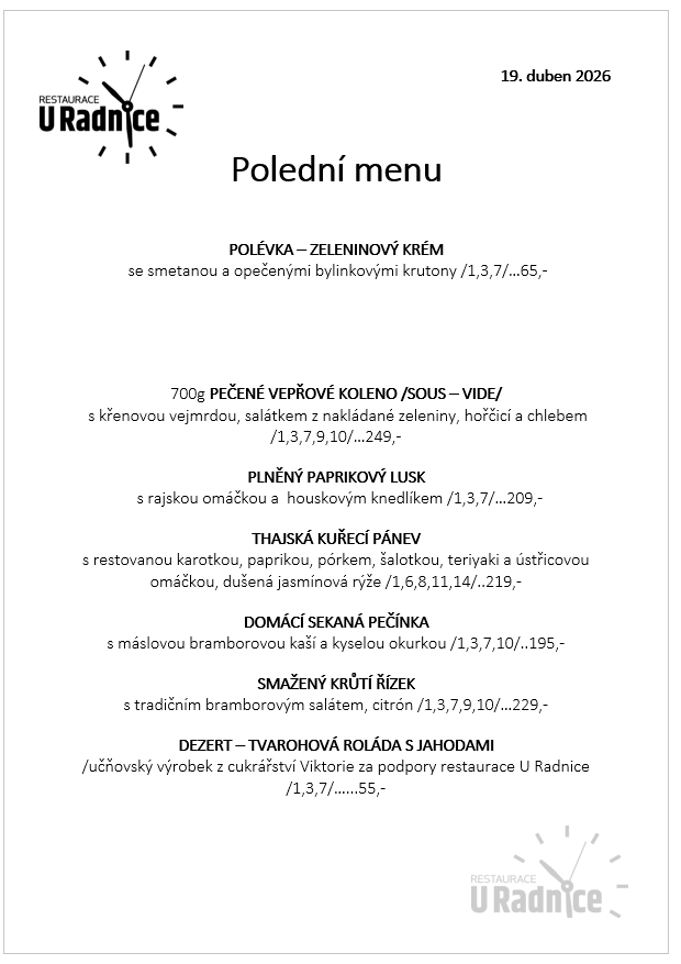 Svatomartinské menu 2023