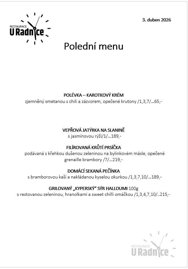 Svatomartinské menu 2023