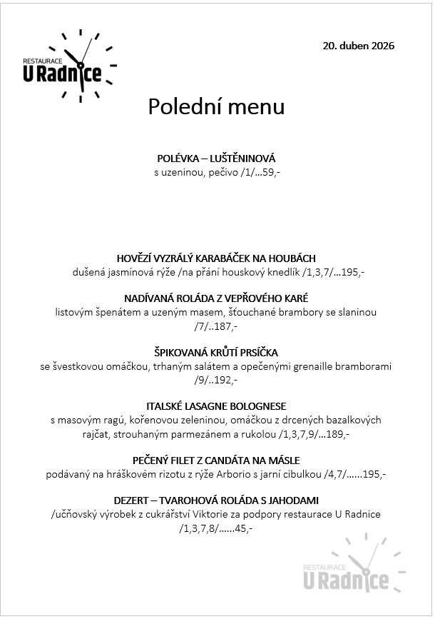 Svatomartinské menu 2023