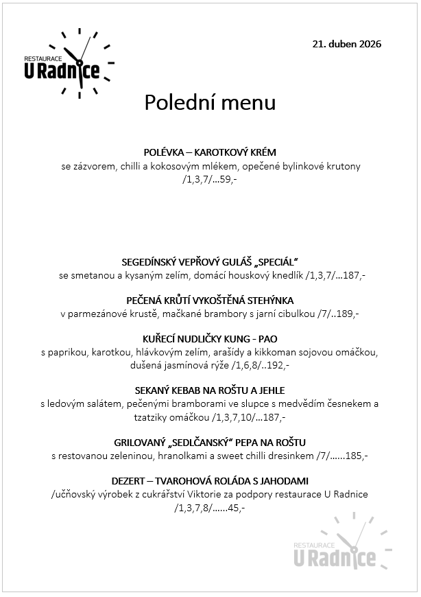 Svatomartinské menu 2023