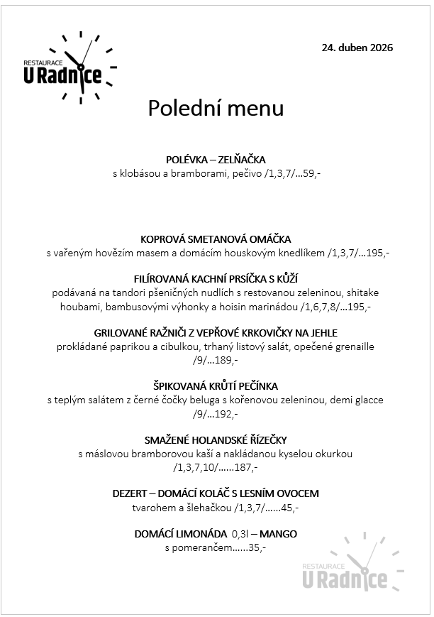 Svatomartinské menu 2023