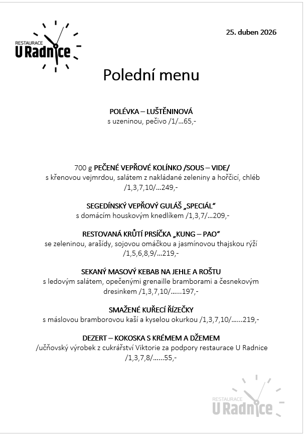 Svatomartinské menu 2023