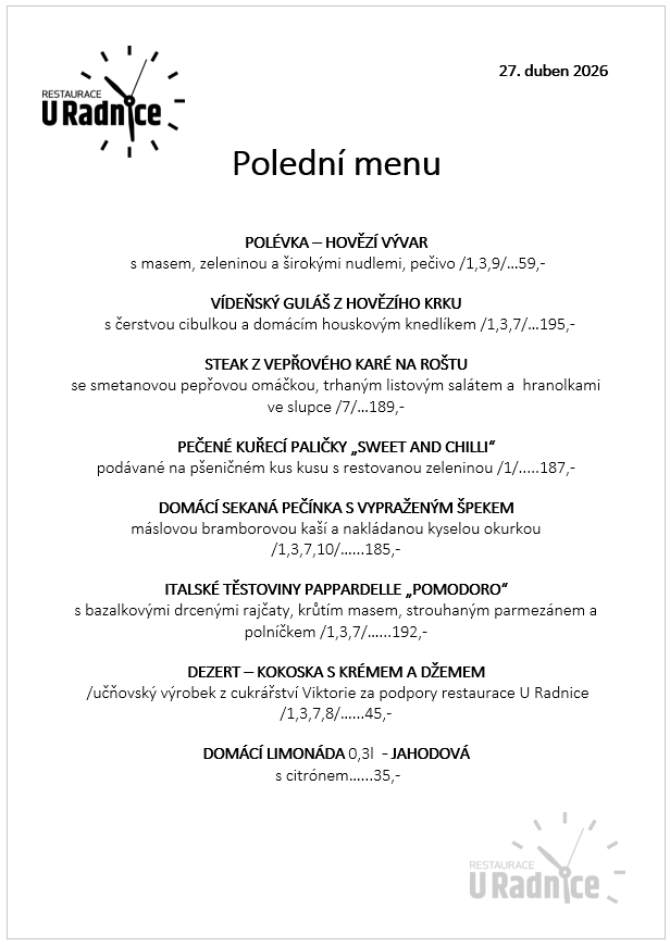 Svatomartinské menu 2023