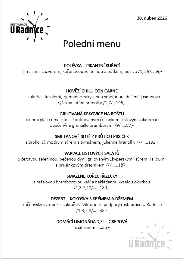 Svatomartinské menu 2023