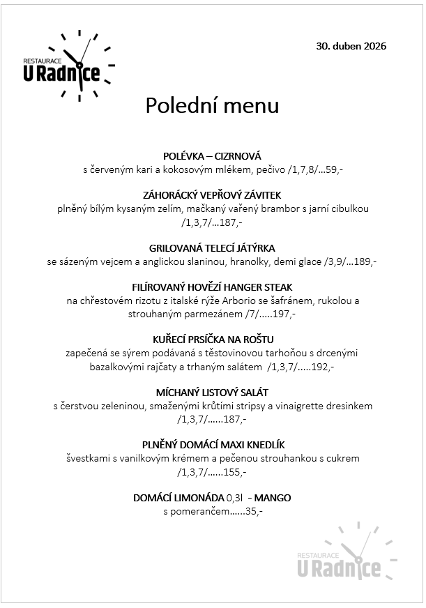 Svatomartinské menu 2023