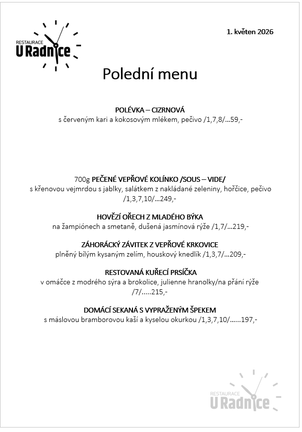 Svatomartinské menu 2023