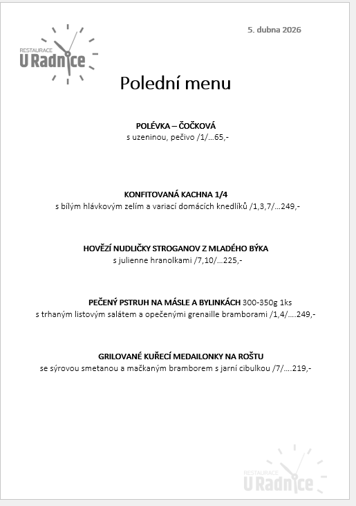 Svatomartinské menu 2023