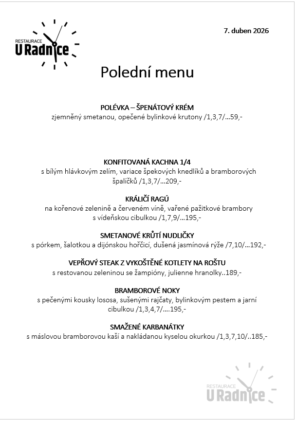 Svatomartinské menu 2023