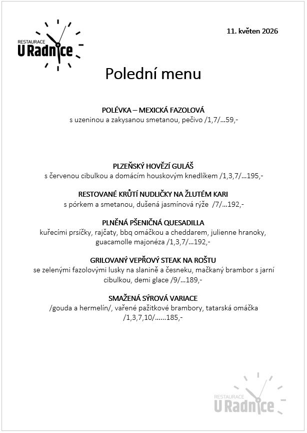 Svatomartinské menu 2023