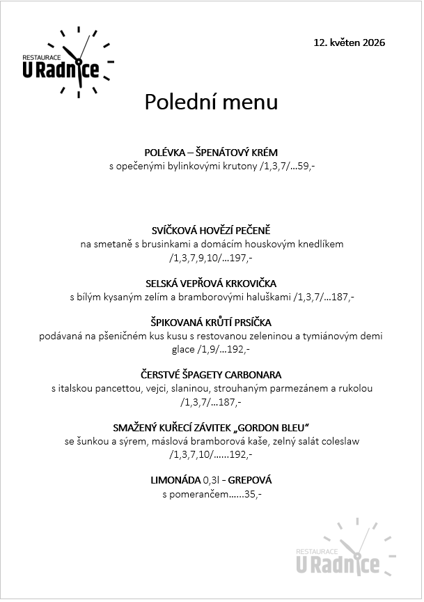 Svatomartinské menu 2023