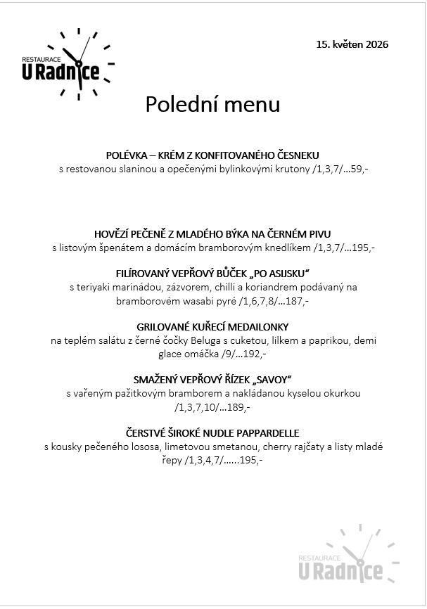 Svatomartinské menu 2023