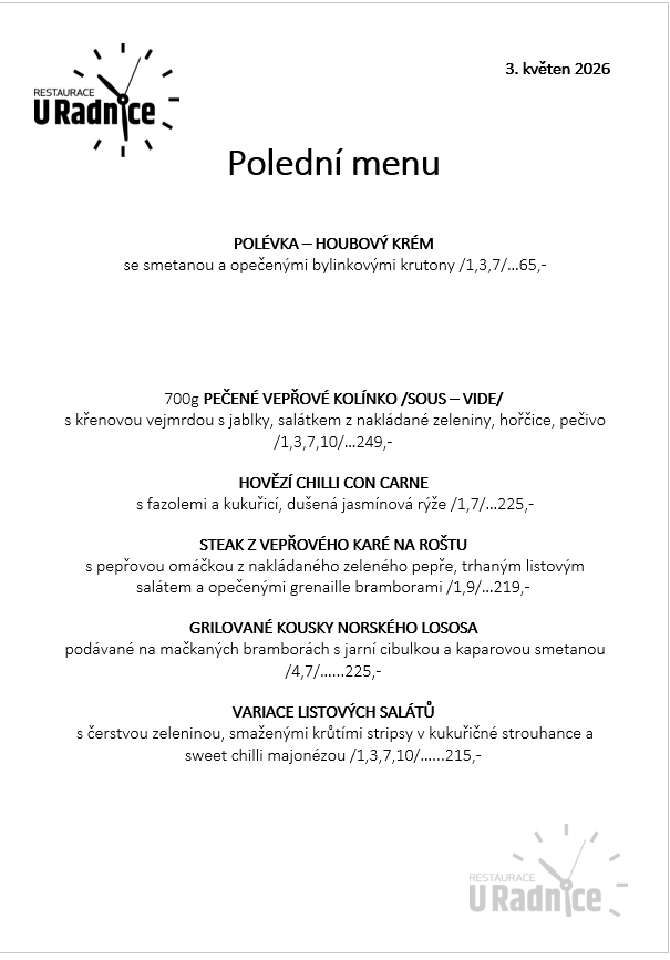 Svatomartinské menu 2023