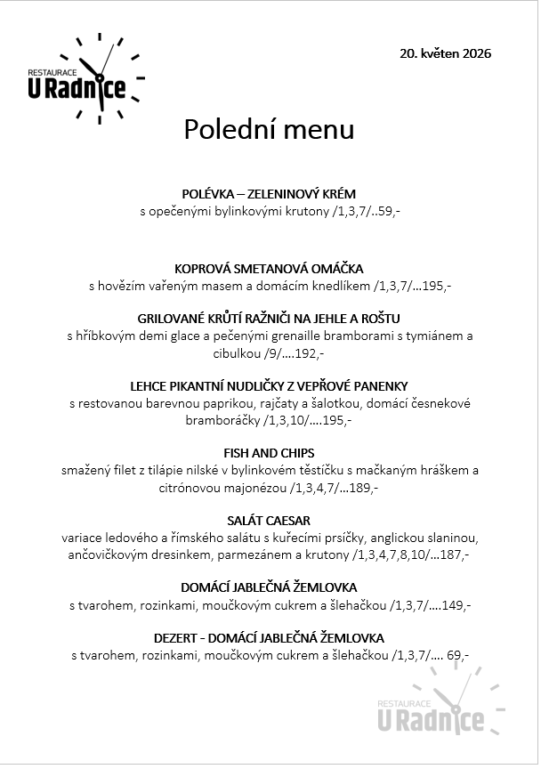 Svatomartinské menu 2023