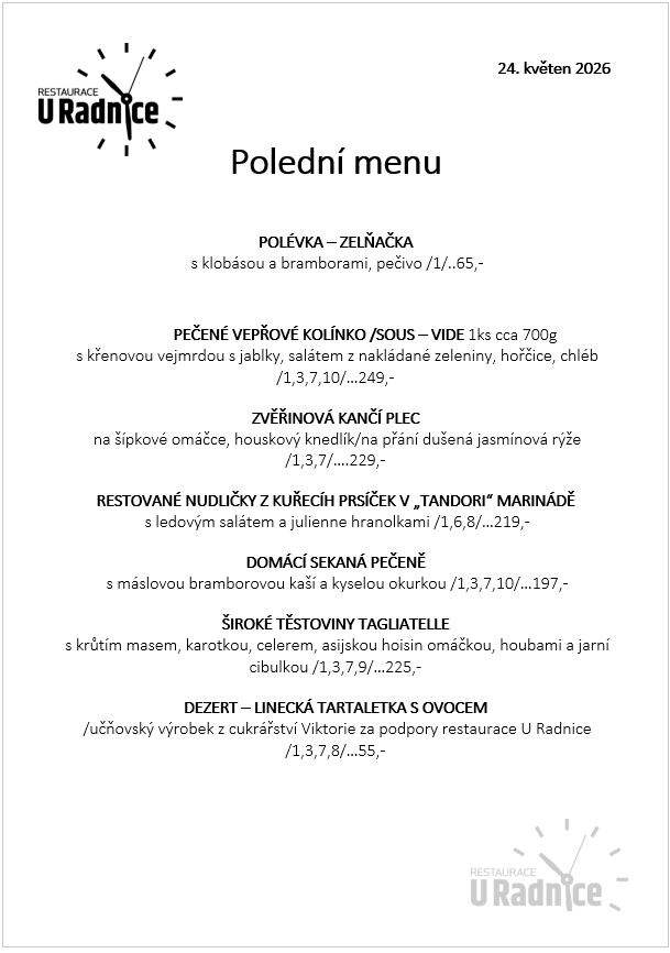 Svatomartinské menu 2023