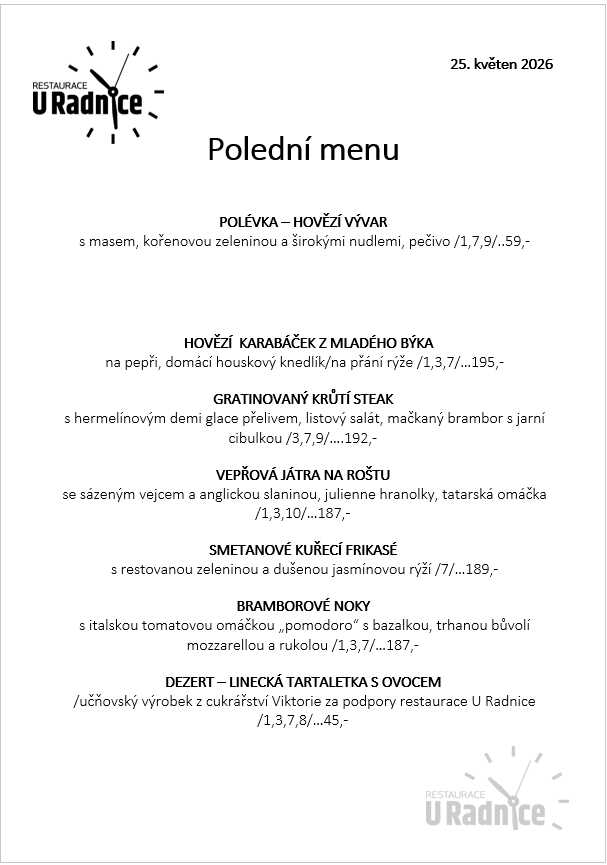 Svatomartinské menu 2023