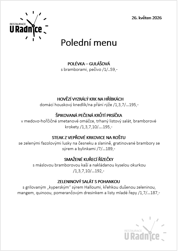 Svatomartinské menu 2023