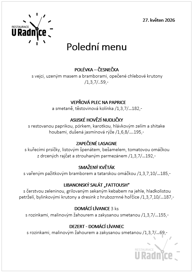 Svatomartinské menu 2023