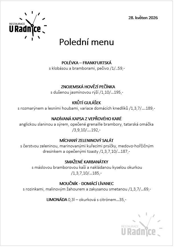 Svatomartinské menu 2023