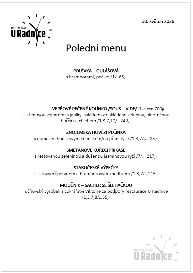 Svatomartinské menu 2023