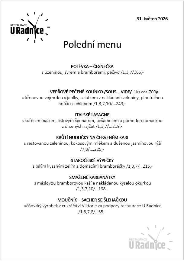 Svatomartinské menu 2023